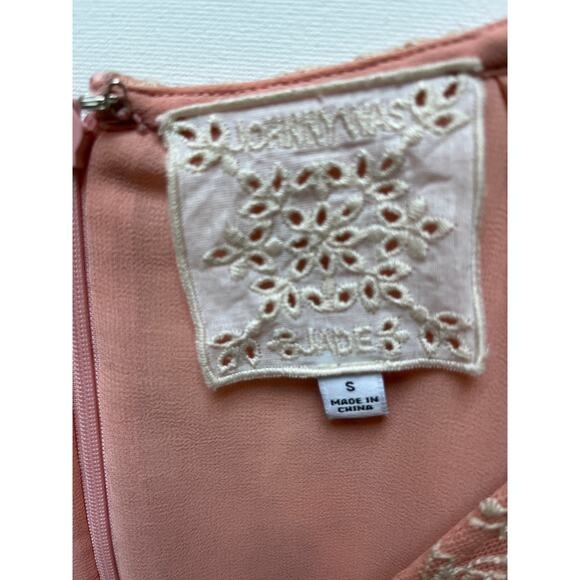 Johnny Was Biya CHELLY Embroidered Tiered Mesh Dress Sz M - Picture 2 of 9